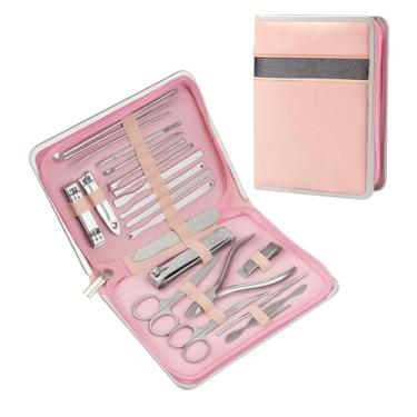 Imagem de Kit Manicure e Pedicure Profissional Completo com Alicate, Lixas, Tesoura e Ferramentas de Unhas em Aço Inoxidável para Cuidados Pessoais e Salão de Beleza