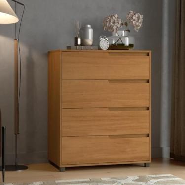 Imagem de Cômoda 4 Gavetas Viena Nature Mdf Casamia