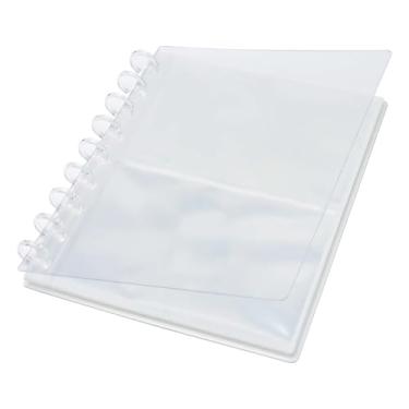 Imagem de Mogoostry Protetor de folha de álbum transparente com 9 discos 10 x 15 cm, 2 bolsos internos para páginas internas, organizador de mangas protetoras de plástico