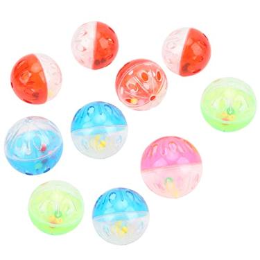 Imagem de GLOGLOW Bolas de Brinquedos para Pássaros, Bolas de Mastigar de Plástico para Papagaios Com Som, Design Colorido, Bom Brinquedo de Mastigação e Treinamento para Periquitos, Pombinhos e Conures