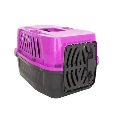 Imagem de Caixa de transporte Espaçosa, Pet Cães Para Viagens de Carro e Avião(Rosa)