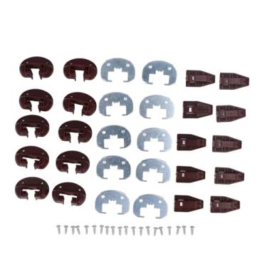 Imagem de TOPINCN Kit de Trilho de Gaveta, Substituição de Slide de Compartimento de Gabinete, Guias de Slot de Plástico de Liga de Alumínio, Ferramenta de Correção de Gavetas Presas Quebradas,