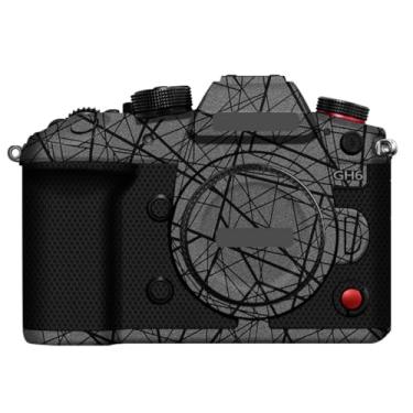 Imagem de GH6 Adesivo de capa de câmera anti-arranhões para Panasonic Lumix GH6 protetor de película de vinil decoração protetora (cinza cruzado)