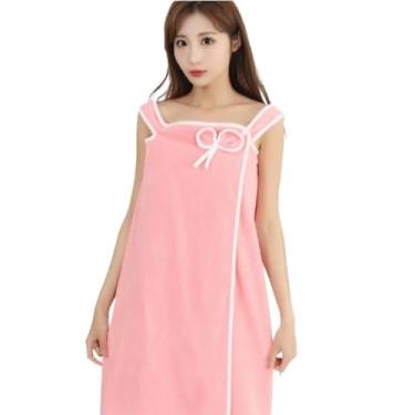 Imagem de Toalha Banhao, Toalhas de Banho de Secagem Rápida para Mulheres E Meninas, Roupões de Banho(YJ04 ROSA)