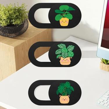 Imagem de Pacote com 3 capas de privacidade para câmera - capa deslizante para webcam para laptop, telefone e tablet (planta 2)