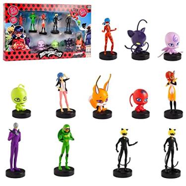 Imagem de P.M.I. Miraculous Ladybug Stamps for Kids |12 Miraculous Ladybug Stampers Out of 16 Collectibles in 1 Pack | Miraculous Ladybug Stationery, Stampers, Birthday Party Supplies - Cat Noir (Assortment B)