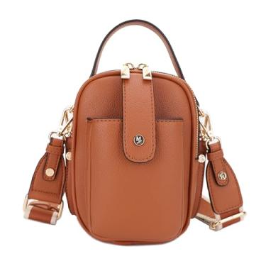 Imagem de Mali+Lili Bolsa tiracolo Gail de couro vegano com vários compartimentos, Bronzeado