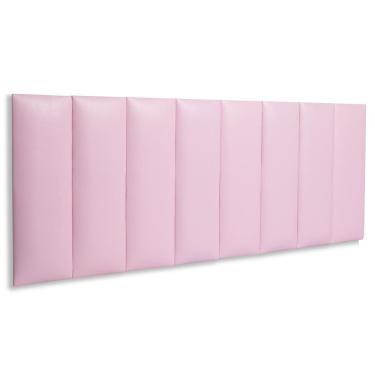 Imagem de Cabeceira Modulada Adesiva Estofada Queen - Kit 8 Placas