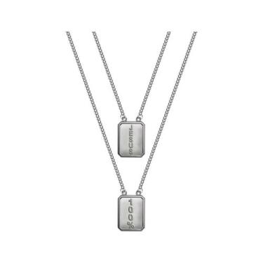 Imagem de Escapulário Aço 100% Jesus 14x11mm 60cm - Convex