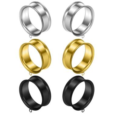 Imagem de Pexveiuu 8G-25 mm DIY Medidores de alargamento duplo para alargadores de orelha brincos 316L aço inoxidável cirúrgico rosca interna alargador alargador orelha túnel kit piercing joias mulheres homens