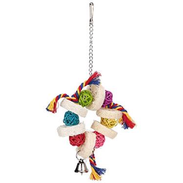 Imagem de Acouto Brinquedo de Mastigar, Brincar, Bucha, Corda de Esponja, Pendurar, Rattan, Morder, Rack de pé, Acessório de Brinquedo, de Balanço - Suprimentos para Animais de Estimação/pássaros/ (Modelo 1)