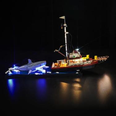 Imagem de Kit de luz LED Hilighting atualizado para Lego Ideas Jaws 21350