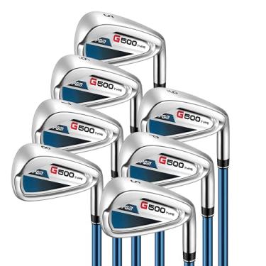 Imagem de PGM Conjunto de ferro de golfe para tacos de golfe com eixos de grafite para golfistas destros - R Flex