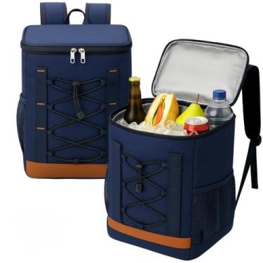 Imagem de Mochila Bolsa Térmica Grande 30l Passeio Acampamento Luxo AZUL - BMAX