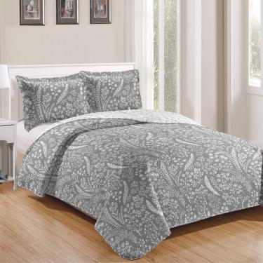 Imagem de Kit Cobre Leito Casal + 2 Porta-travesseiros Patchwork Siena - 1