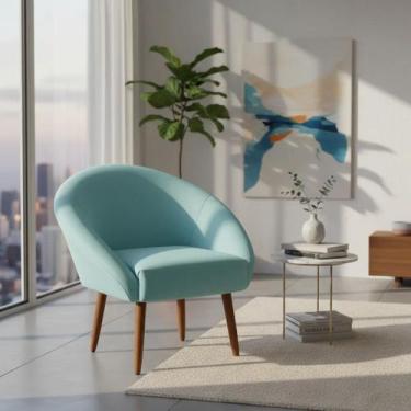 Imagem de Poltrona Decorativa Para Sala Recepção Manicure Consultório Stella Sue