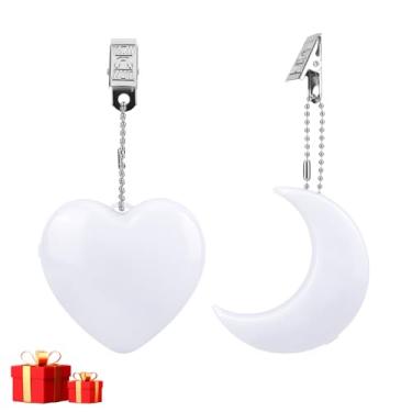 Imagem de 2 peças de luz de bolsa recarregável, 2025 nova luz de bolsa de LED de 7 cm para bolsa com sensor de toque automático, lâmpada em forma de coração e lua, acessórios indispensáveis, presentes de Natal