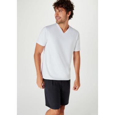 Imagem de Camiseta Básica Masculina Slim Gola V-Masculino