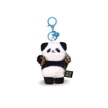 Imagem de Chaveiro de pelúcia Cute Panda Soft em preto e branco