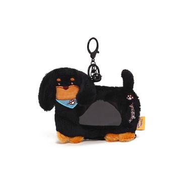 Imagem de Porta-chaves Porta-cartões Plush Sausage Dog Dachshund Black