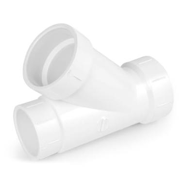 Imagem de SUPPLYGIANT Pacote com 10 cubos redutores de PVC DWV Wye de 10 x 10 cm x 3,5 cm – Dreno de PVC branco, encaixe de resíduos e ventilação