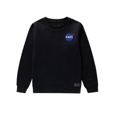 Imagem de Blusão Moletom Infantil Nasa Personalizado sem Capuz gola Redonda-Unissex