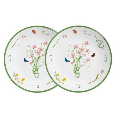 Imagem de Jogo 2 Pratos Raso Coup Jardim Campestre Cerâmica Alleanza 29cm