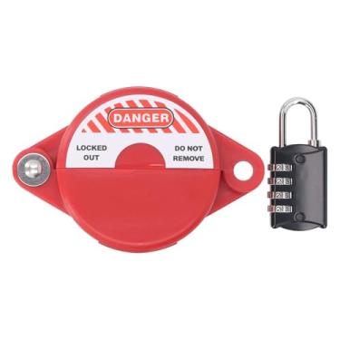 Imagem de Dispositivo de bloqueio de válvula de porta SIWOTED Dispositivo de bloqueio de torneira com código ABS para alça de válvula de 1 a 2 1/2 pol.