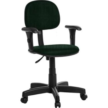 Imagem de Cadeira Escritório Secretaria Com Braço Rcp Verde - Goldflex