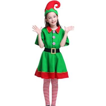 Imagem de Fantasia de Adultos, Fantasia de de Natal para Mulheres,Traje festivo de fantasia de ajudante do Papai Noel | Traje de vestido de de férias para crianças e adultos, roupas de cosplay para o Natal
