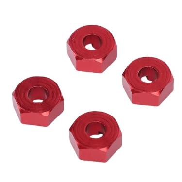 Imagem de SUNGOOYUE Pinos Adaptadores Hexagonais de Roda RC, Adaptadores de Cubo de Roda de Liga para Carros RC Em Escala MJX 1/14 Com Contraporcas para Conexão Estável Segura e Fácil Instalação
