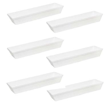 Imagem de Conjunto De Travessa Stillo Vemplast M 4L 6 Peças Branco