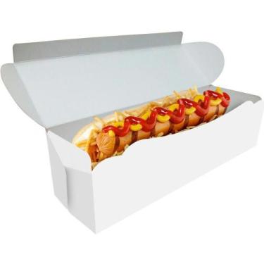 Imagem de Embalagem de HotDog Cachorro Quente Delivery 20Cm Branco 200 - Pdv Pri