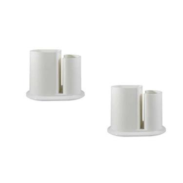 Imagem de Kit 2 Porta Lápis Duo Branco Plástico - Bb Store