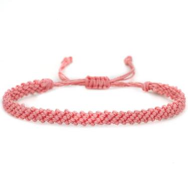 Imagem de Pulseira trançada colorida ajustável para mulheres e homens, feita à mão, com proteção da sorte, presentes de aniversário, onda, surfista, praia, joias modernas, Medium, Acrílico, Sem Pedra Preciosa