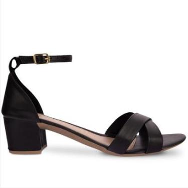 Imagem de Sandalia Feminina Colorida Festa Salto Baixo Grosso Moda A3.14 C-Feminino