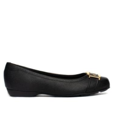 Imagem de Sapatilha Feminina Modare Casual Com Fivela Dourada Marrom-Feminino