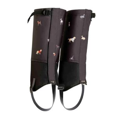 Imagem de predolo Polainas infantis para botas de caminhada, resistentes a rasgos, portáteis, ideais para atividades ao ar livre como escalada e camping, Preto