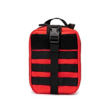 Imagem de Bolsa tática de primeiros socorros Jipemtra MOLLE EMT IFAK Bolsa Rip-Away Trauma First Aid Resder Medical Emergency Utilitário Bolsa tática militar, Vermelho
