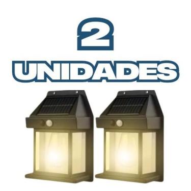 Imagem de Kit 2 Arandela Retrô Luminária Solar Externa Potente Vintage - clickst