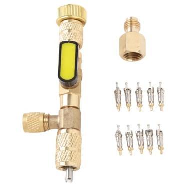 Imagem de Jiawu Kit de Ferramentas de Remoção de Núcleo de Válvula para HVAC Adaptador de Aço Inoxidável e Latão Resistente, útil para Trabalhadores de Manutenção de Ar Condicionado