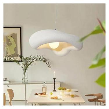 Imagem de Lustre moderno de 45 cm em estilo japonês Wabi-Sabi, luminária pendente criativa com altura ajustável e base G9 para cozinha, sala de jantar, sala de estar e bar (lâmpada não incluída).