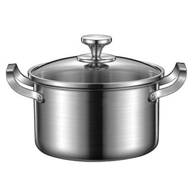 Imagem de Panela de sopa multifuncional doméstica - panela de sopa com tampa de vidro - panela de sopa de aço inoxidável 316 engrossada fogão a gás panela de sopa especial adequada para casa/restaurante (cor