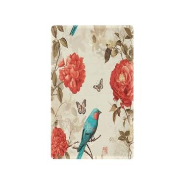 Imagem de Wassud Placa de cobertura de interruptor de luz turquesa pássaros e flores, capas de tomadas duplex, placa de parede, decoração de casa, sala de estar, quarto, decoração