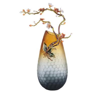 Imagem de Decoração de vaso colorido esmaltado, arranjo de flores para sala de estar, decoração de casa, mesa de jantar