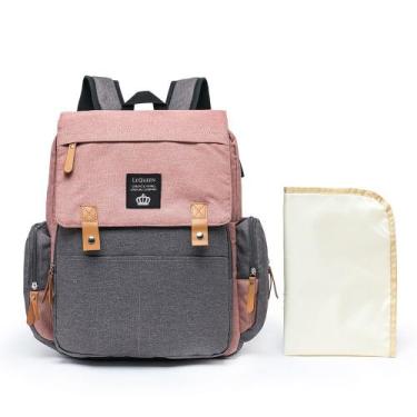 Imagem de Mochila Bolsa Maternidade Lequeen Luxo Rosa, 0, U
