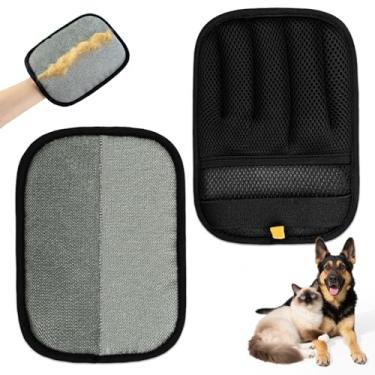 Imagem de Luvas eletrostáticas removedoras de pelos de cinco dedos atualizadas 2025, luva de remoção de pelos de animais de estimação para cuidados com cães e gatos, ferramenta de remoção de pelos de cães e