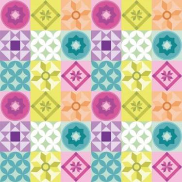 Imagem de Papel De Parede Azulejo Geométrico