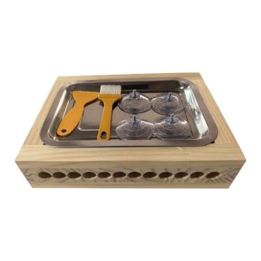 Imagem de MotiveTech Máquina de fazer bolinhas de madeira, manual, portátil, antiaderente, utensílio de cozinha essencial para uso doméstico, 15mm