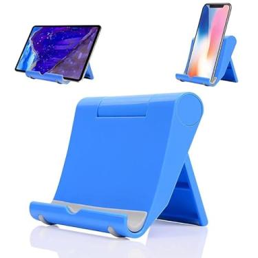 Imagem de Suporte de celular dobrável para mesa – suporte universal de vários ângulos, compatível com a maioria dos telefones e tablets
